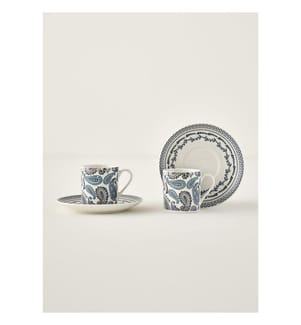 Set di 2 tazze da caffè Paisley - Blu