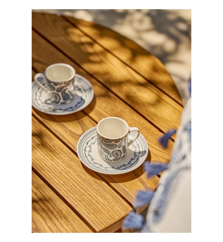 Set di 2 tazze da caffè Paisley - Blu