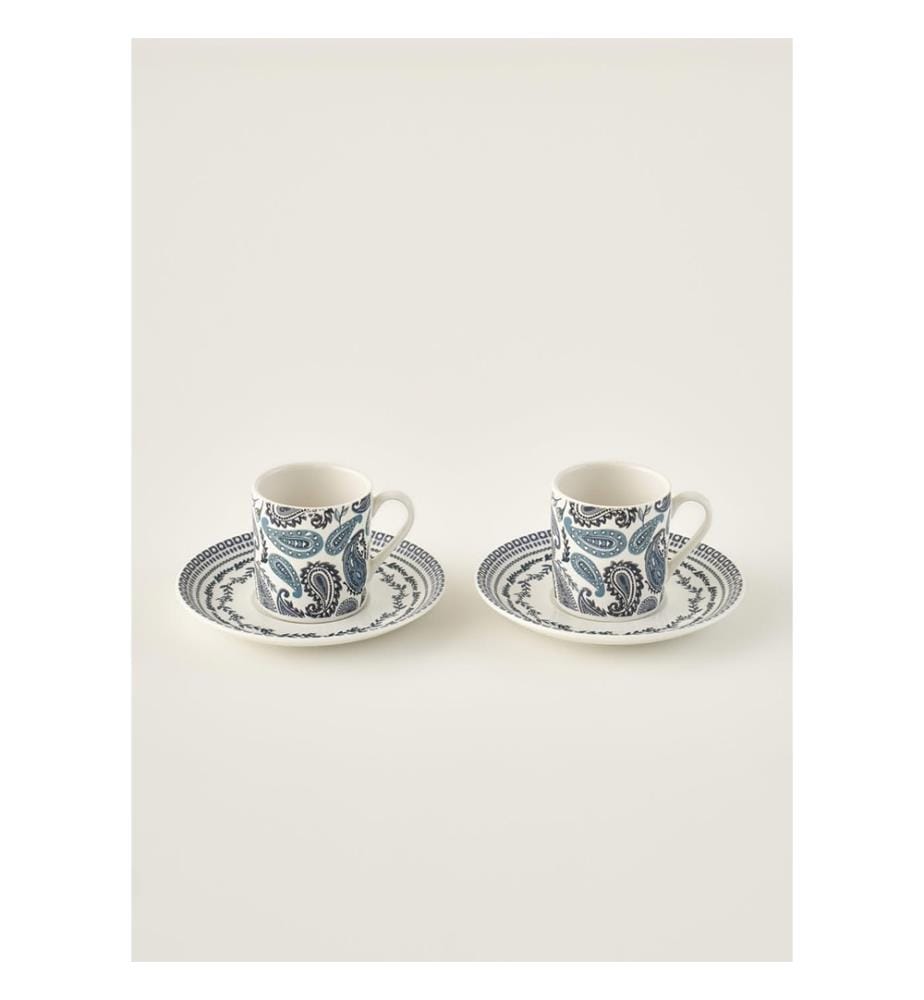 Set di 2 tazze da caffè Paisley - Blu