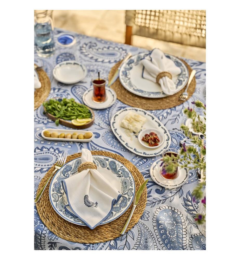 Service Petit-Déjeuner 26 Pièces Paisley - Bleu
