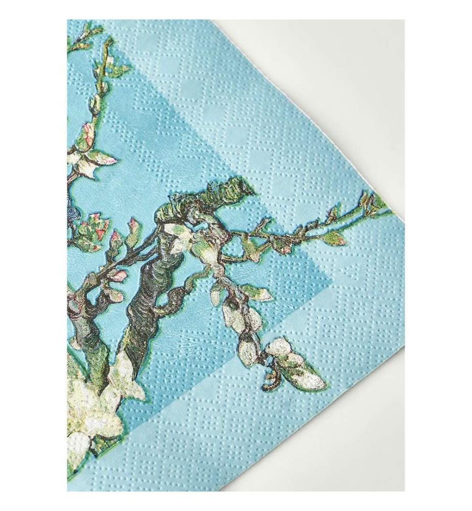 Lot de 20 serviettes en papier 33 x 33 cm - Turquoise