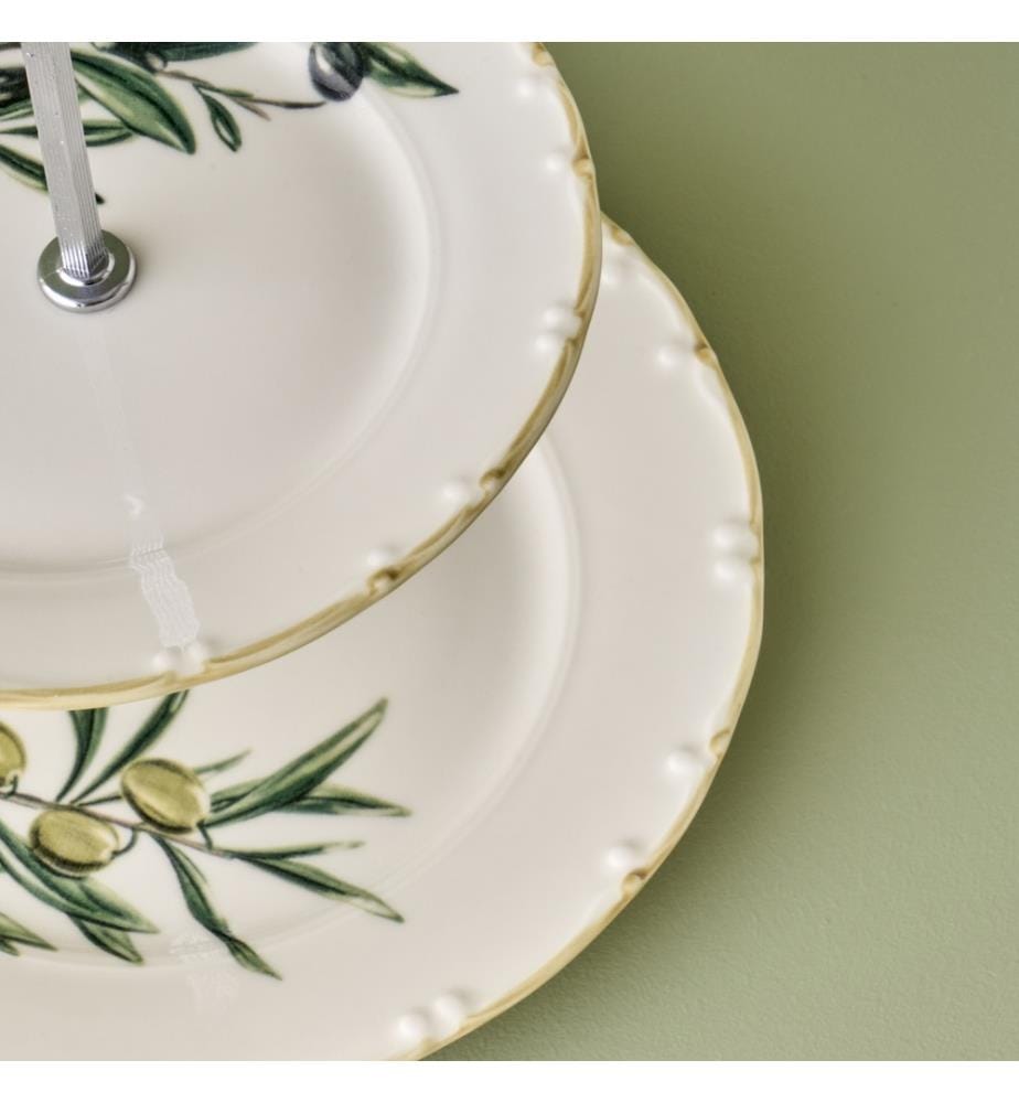 Biscottiera Olive a 2 piani - Verde