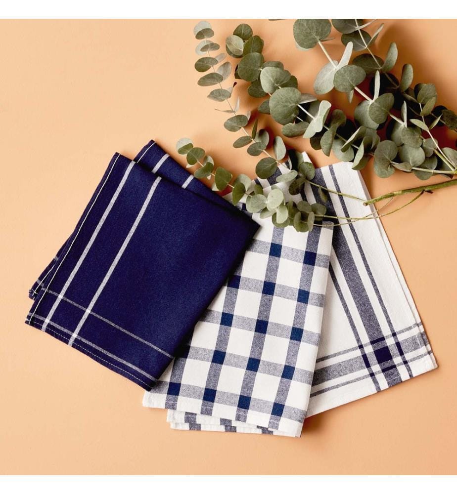 Set di strofinacci Liberty 3 pezzi 45x65 cm - Navy