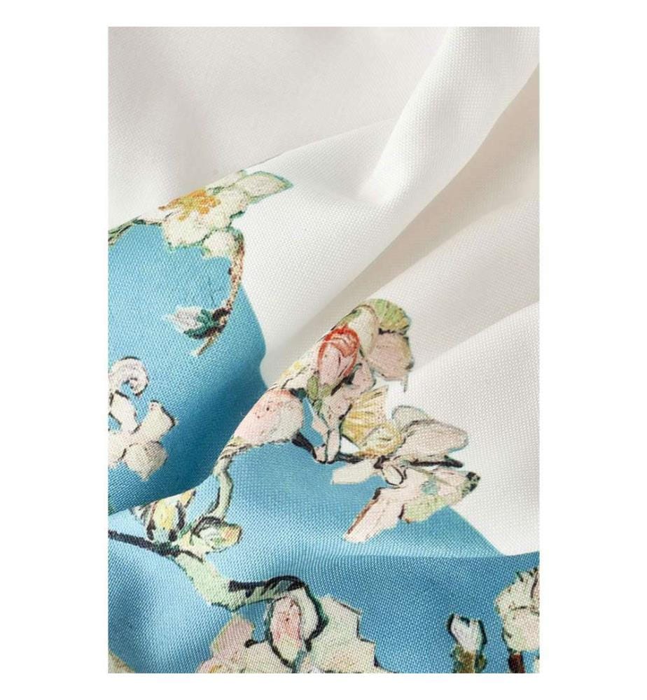 Nappe imprimée 150 x 250 cm - Turquoise
