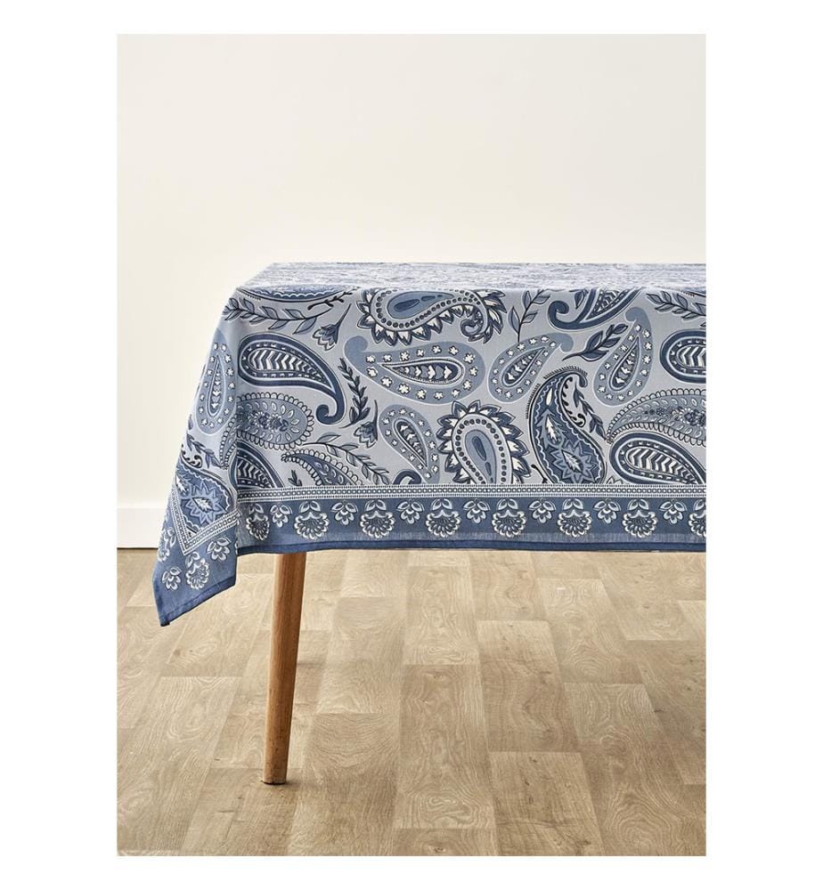 Nappe Imprimée Paisley - Bleu
