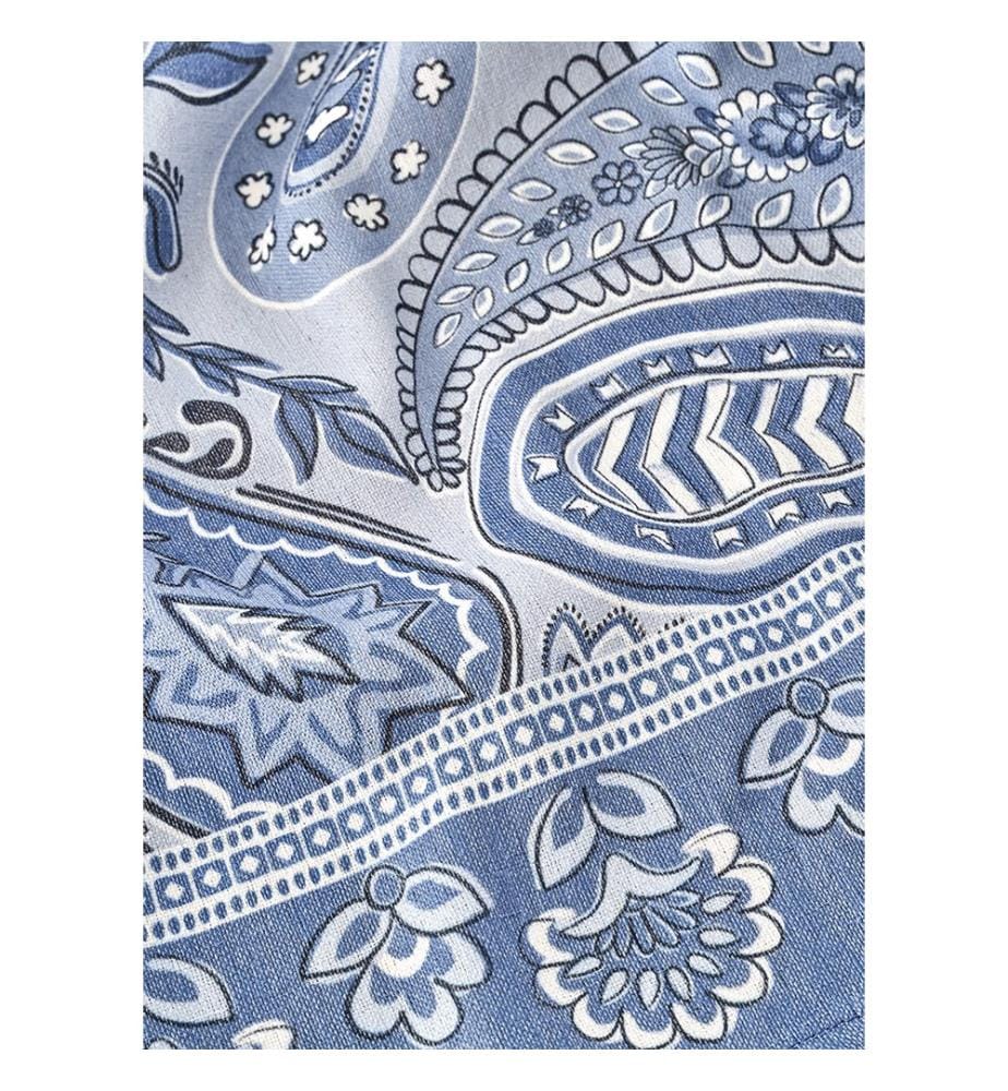 Nappe Imprimée Paisley - Bleu