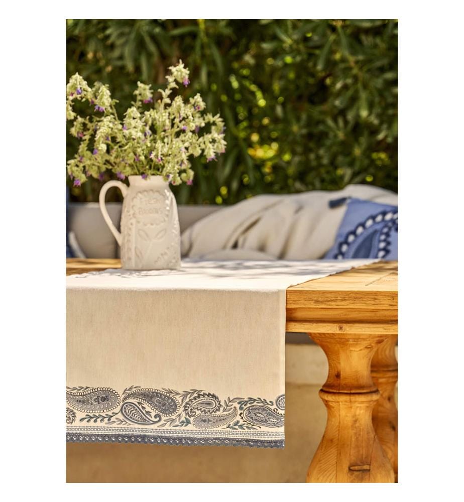 Chemin de Table Paisley Kopanakili - Bleu