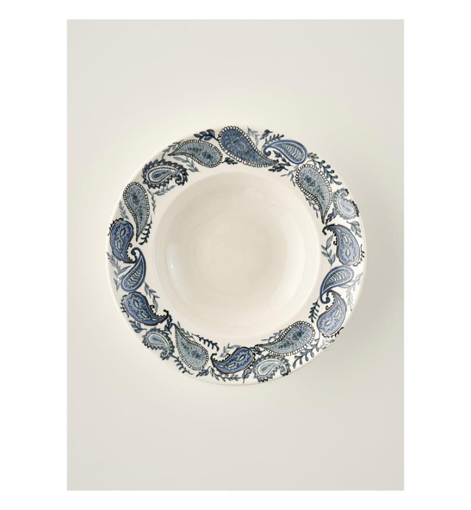 Piatto da pasta Paisley 27 cm - Blu