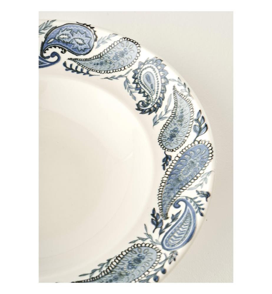 Piatto da pasta Paisley 27 cm - Blu