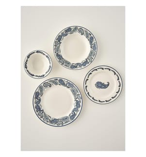 Service de Table 24 Pièces Paisley - Bleu