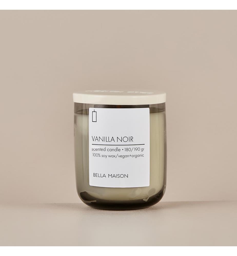 Candela di cera di soia Black Vanilla - Antracite