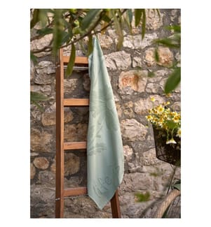 Serviette de plage en jacquard Daisy - Vert