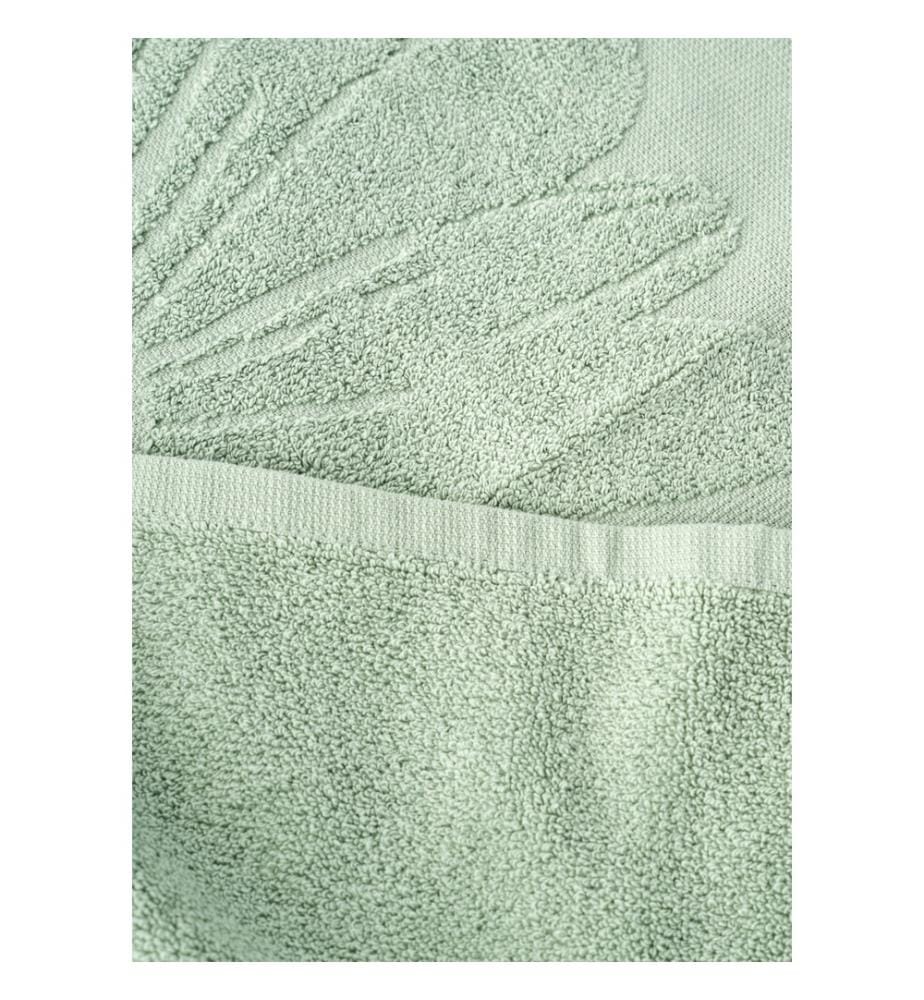Serviette de plage en jacquard Daisy - Vert