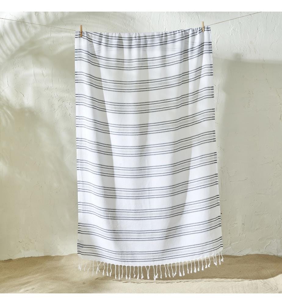 Peshtamal a righe 90x160 cm - Grigio