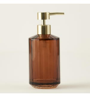 Distributeur de savon Camila 8x8x19 cm - Ambre