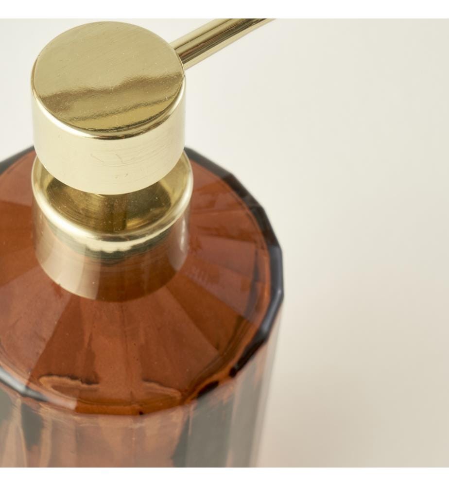 Distributeur de savon Camila 8x8x19 cm - Ambre