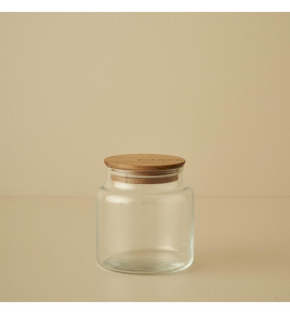 Bocal Joye avec couvercle en bois 635 cc - Naturelle