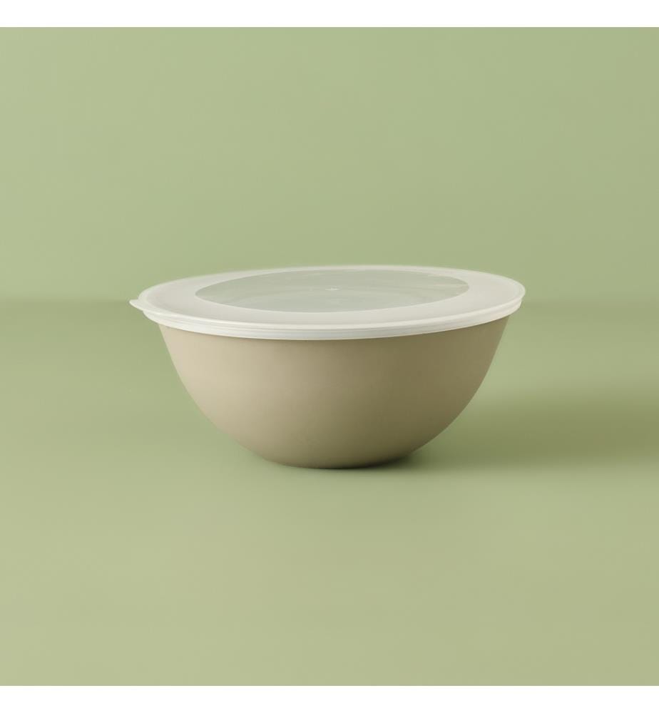 Set de bols avec couvercle Grego 3 pièces 25,6x25,6x19,1 cm - Beige