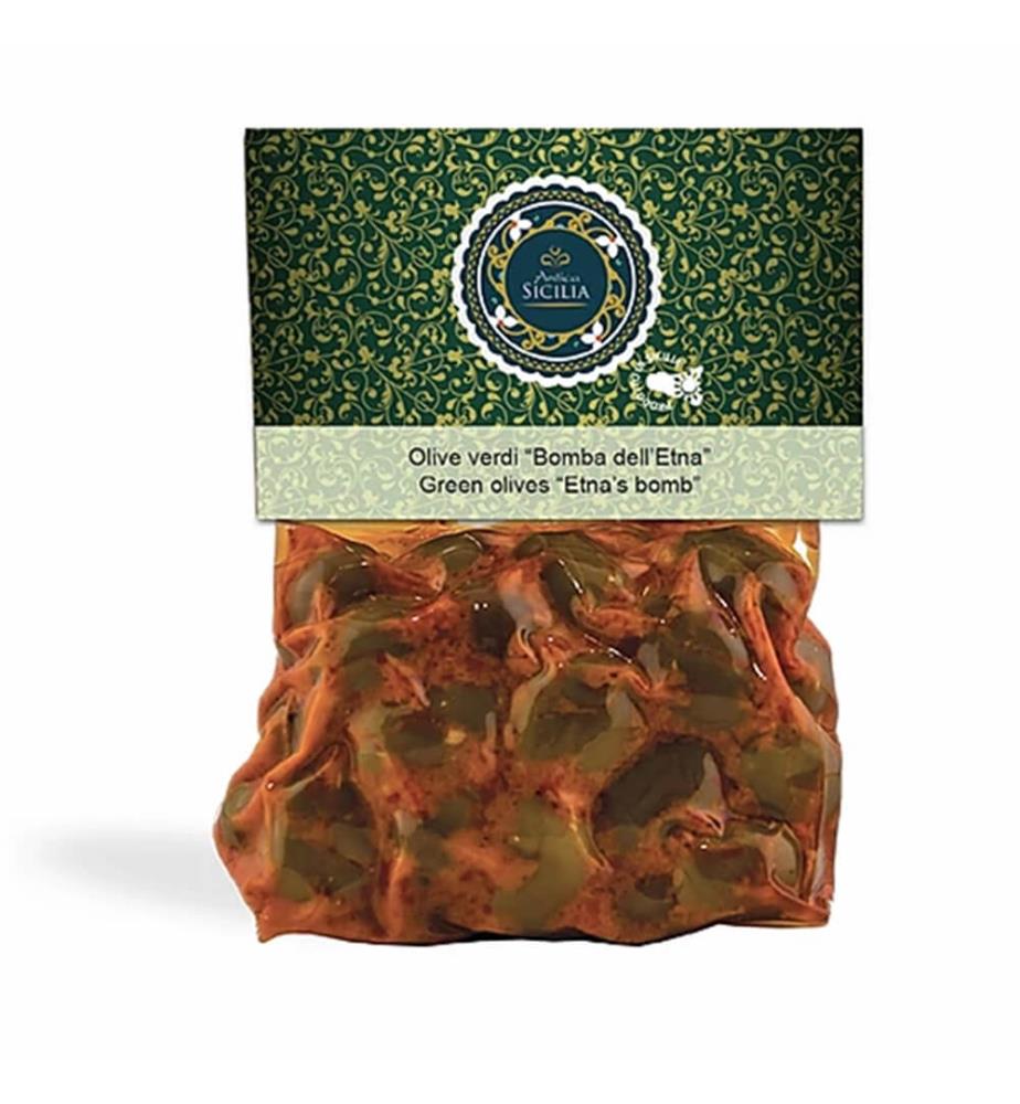 1x Grüne Oliven 'bomba del Entna' - 350 g