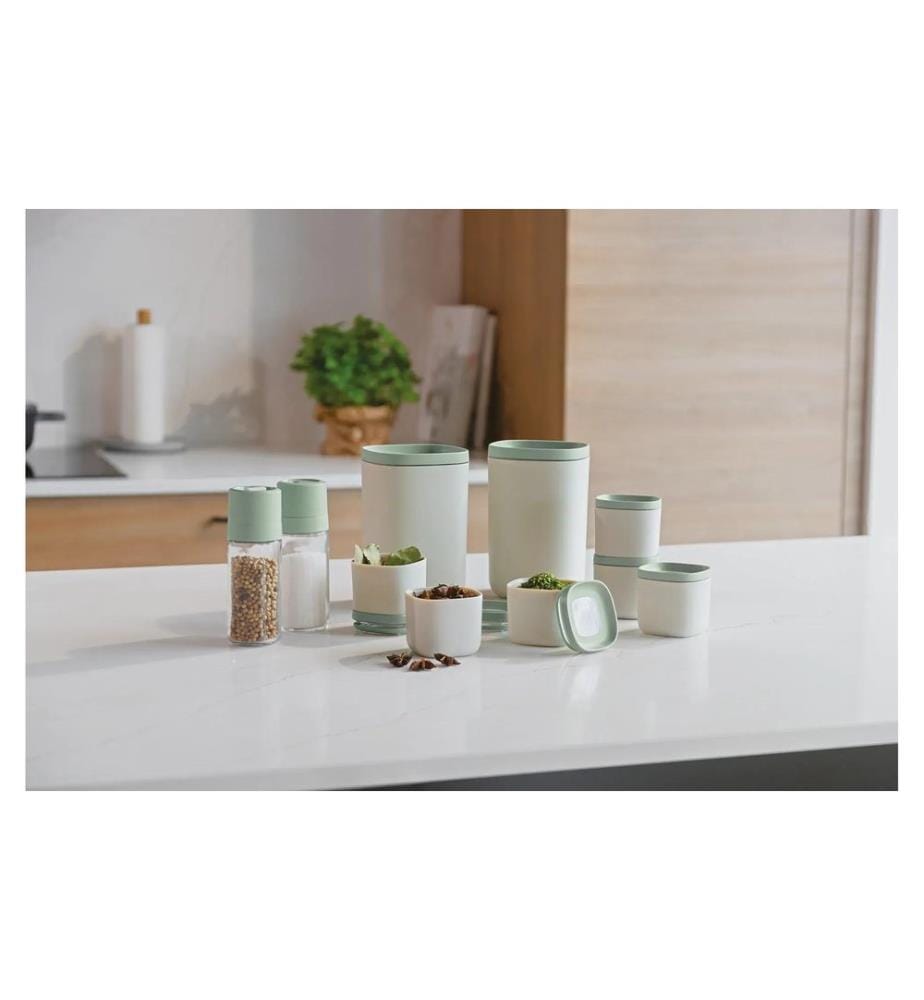 BERGHOFF - Récipients à provisions Set Leo Balance 6 pièces, 0.16 l, Vert/Gris