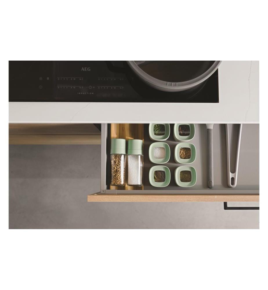 BERGHOFF - Récipients à provisions Set Leo Balance 6 pièces, 0.16 l, Vert/Gris