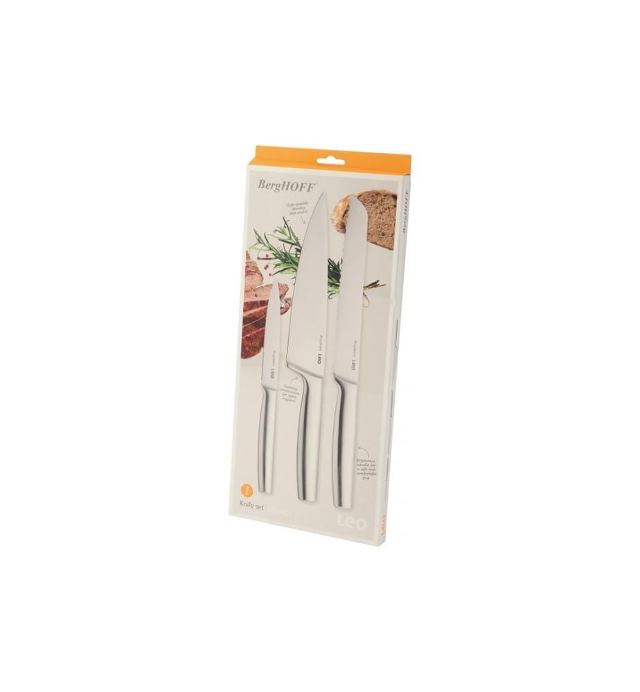 BergHOFF Messer-Set Leo Legacy 3-teilig Silber