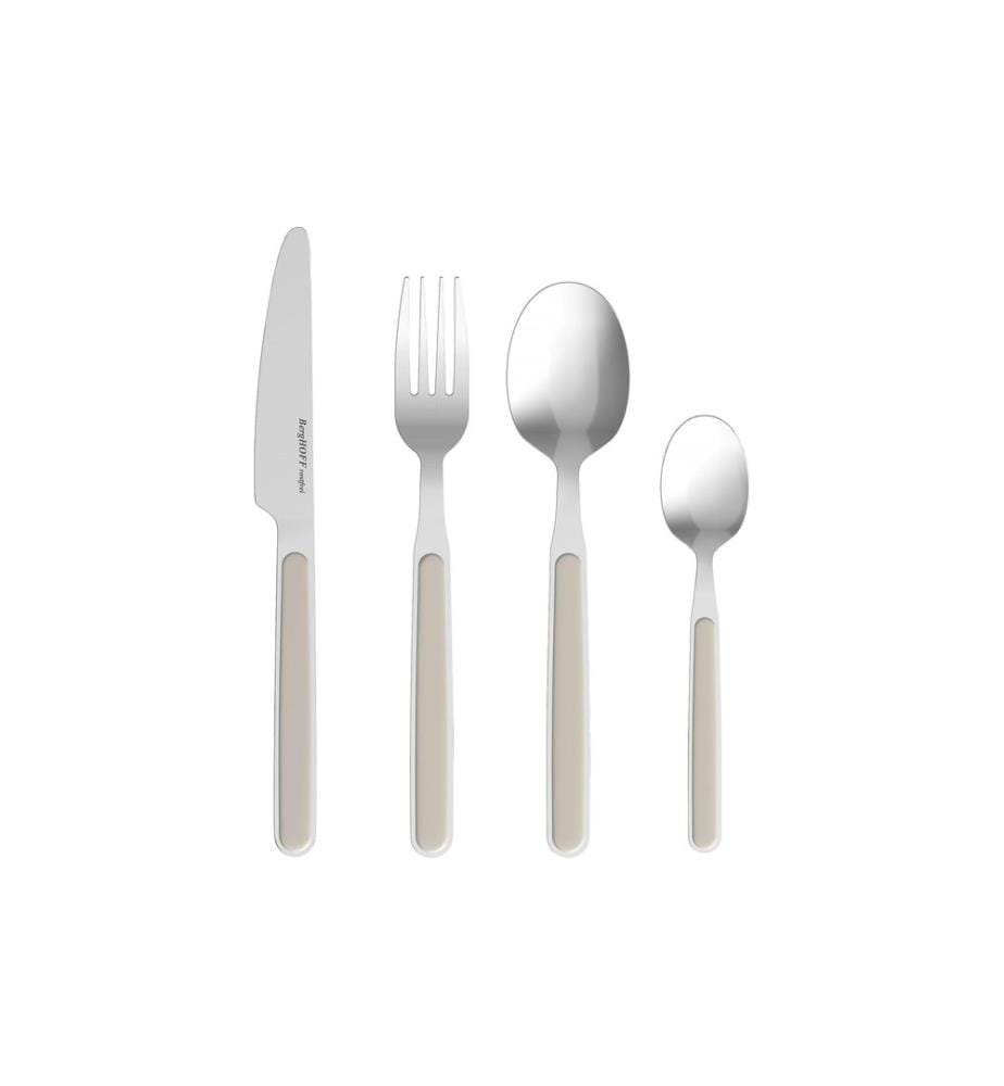 BergHOFF Besteck-Set Leo Balance Moonbeam 24-teilig, Silber/Beige