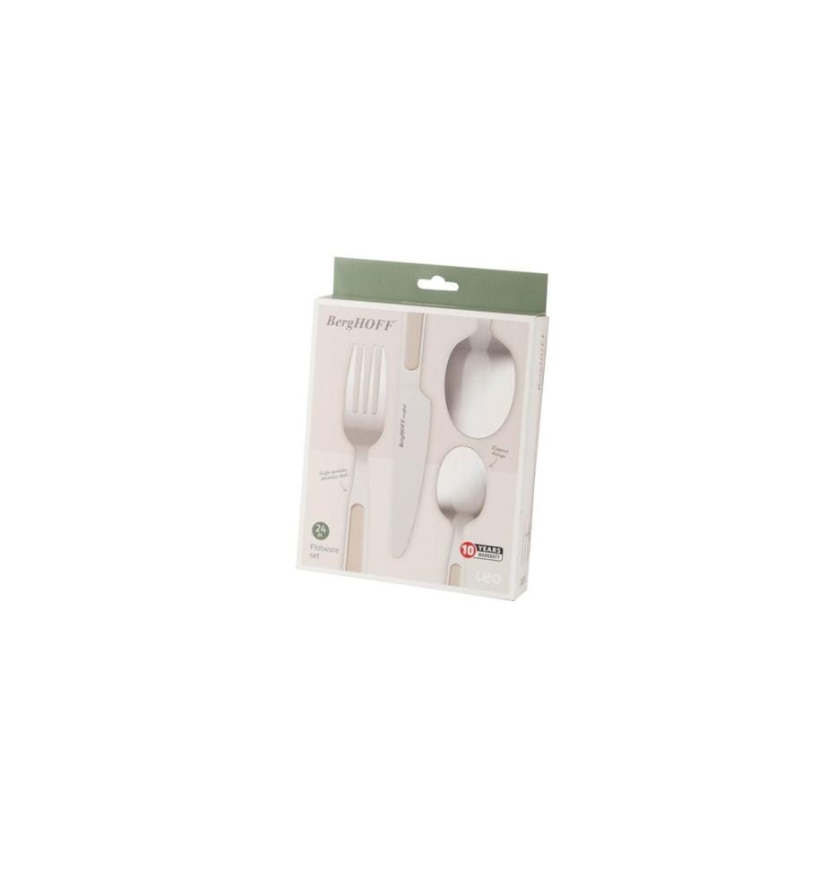 BergHOFF Besteck-Set Leo Balance Moonbeam 24-teilig, Silber/Beige