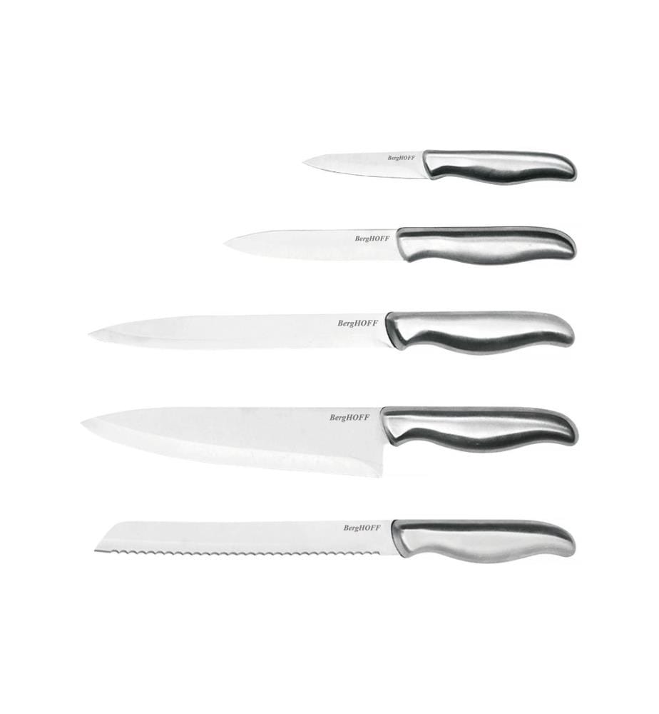 BergHOFF Messerblock-Set mit Messer Entity 6-teilig Braun/Silber