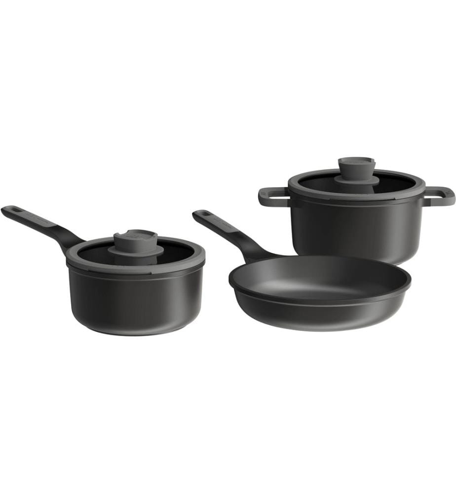 BergHOFF Pfannen-Set Leo Stone+ 5-teilig 18 cm/20 cm/24 cm