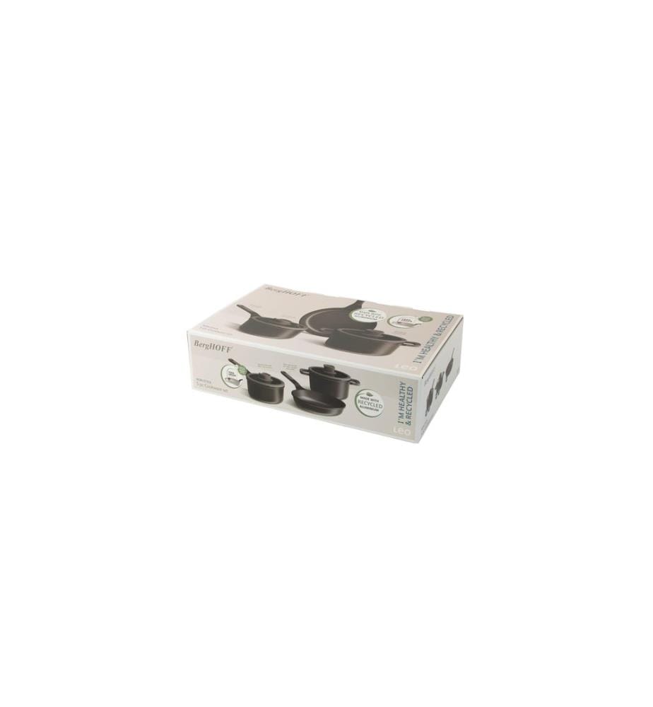 BergHOFF Pfannen-Set Leo Stone+ 5-teilig 18 cm/20 cm/24 cm
