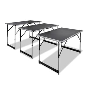 Table à coller 3 pcs pliable Hauteur réglable