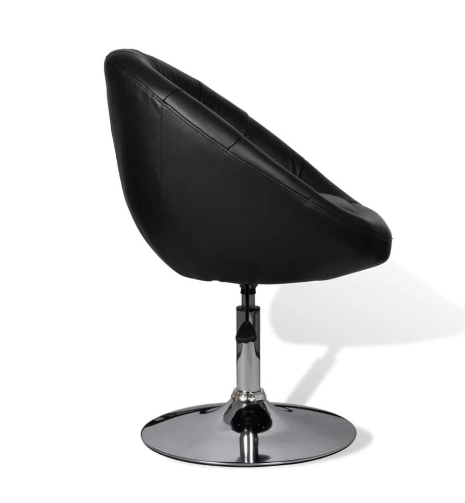 Tabourets de bar lot de 2 noir similicuir