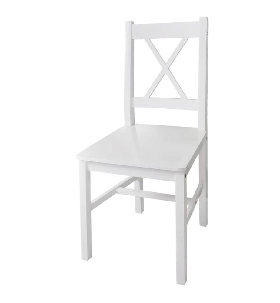 Chaises à manger lot de 4 blanc bois de pin