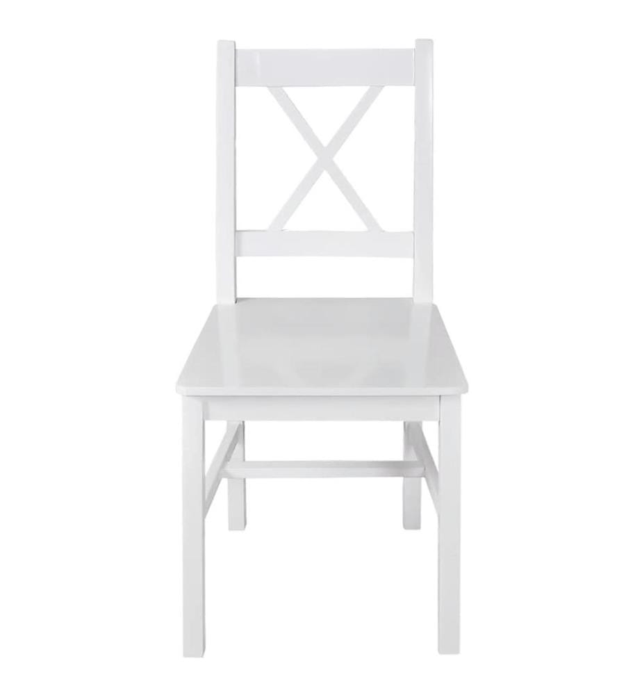 Chaises à manger lot de 4 blanc bois de pin