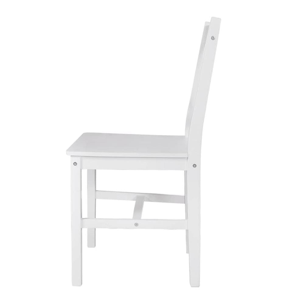 Chaises à manger lot de 4 blanc bois de pin