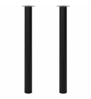 Pied de table télescopique 2 pcs Noir 710 mm - 1100 mm