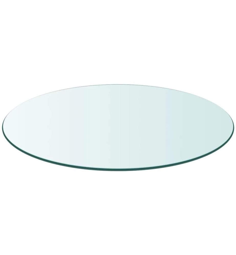 Tischplatte aus gehärtetem Glas rund 600 mm