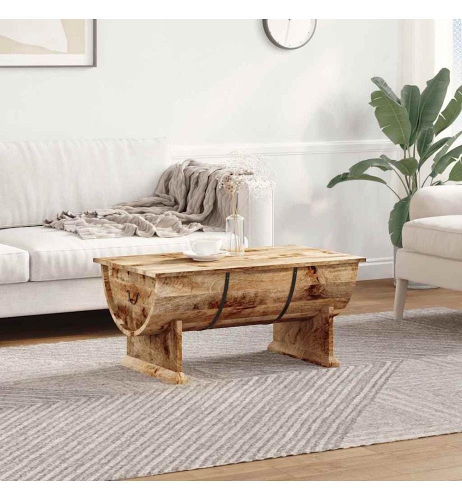 Table basse Bois de manguier massif 88x50x40 cm