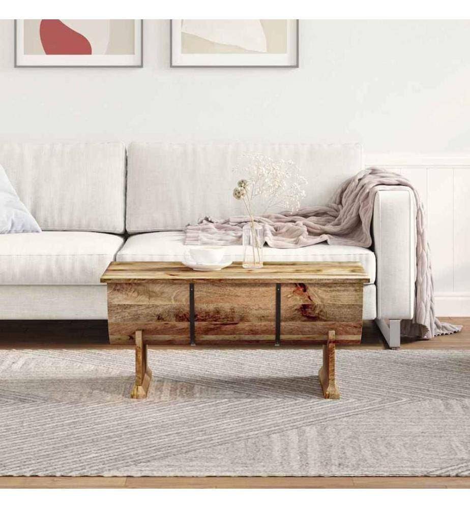 Table basse Bois de manguier massif 88x50x40 cm