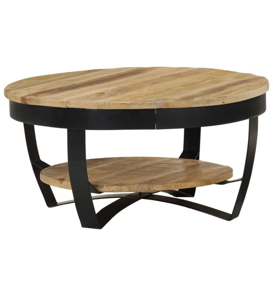Couchtisch Raues Massives Mangoholz 65x32 cm