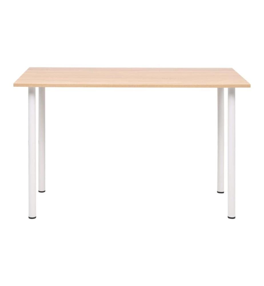 Table à manger 120x60x73 cm Chêne et blanc
