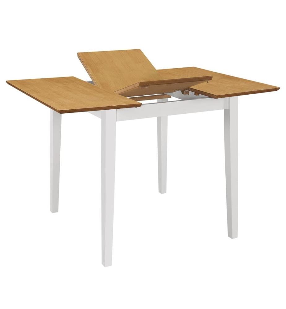 Esstisch Ausziehbar Weiss (80-120)x80x74 cm MDF