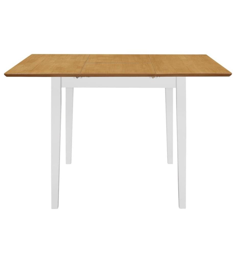 Esstisch Ausziehbar Weiss (80-120)x80x74 cm MDF