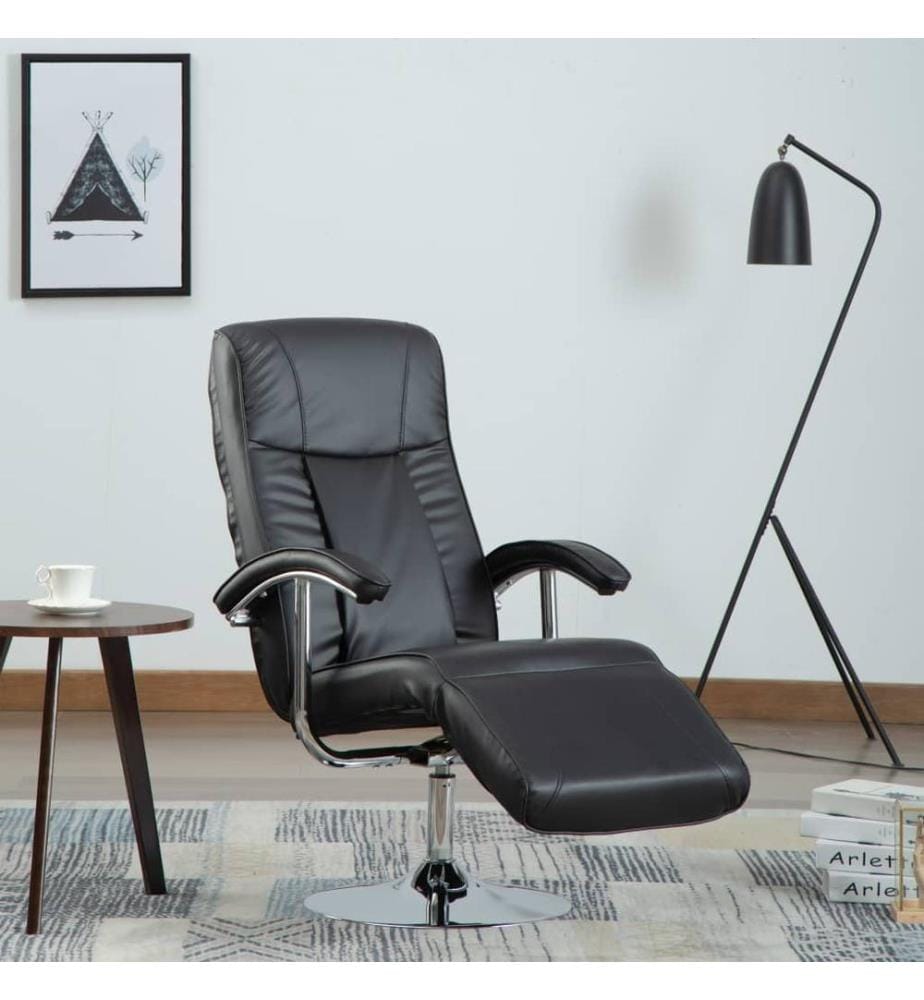 TV-Sessel Schwarz Kunstleder