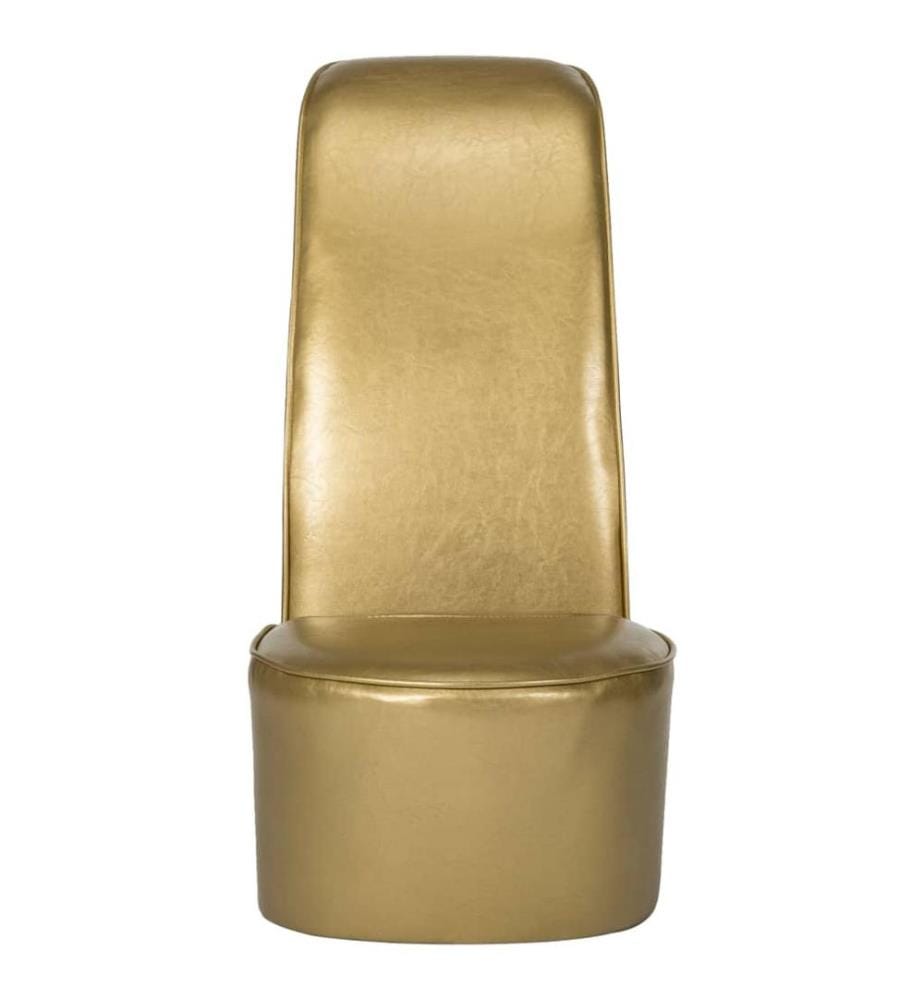 Chaise en forme de chaussure à talon haut Doré Similicuir