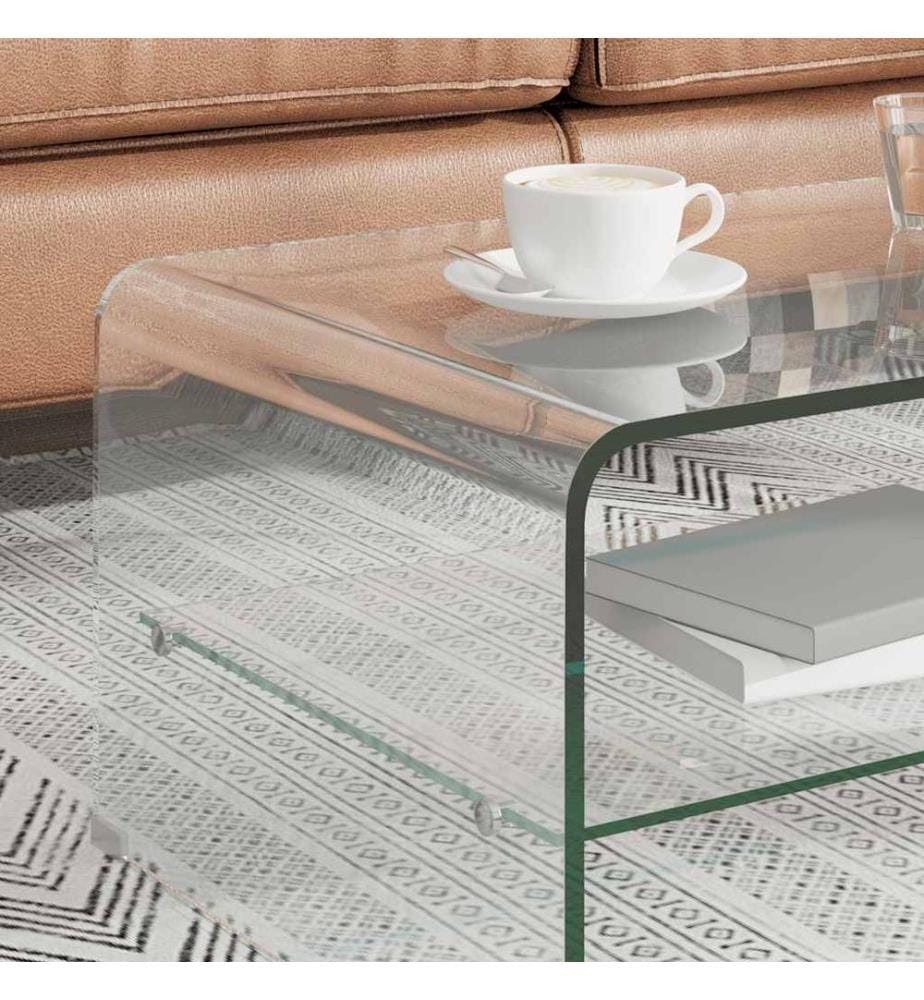 Table basse Clair 50x45x33 cm Verre trempé