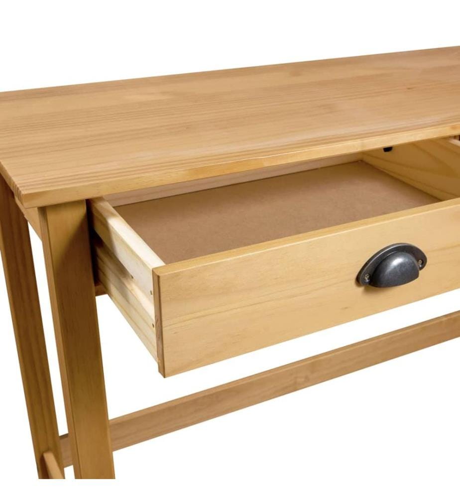 Table console Hill Range avec 2 tiroirs 110x45x74 cm Pin solide