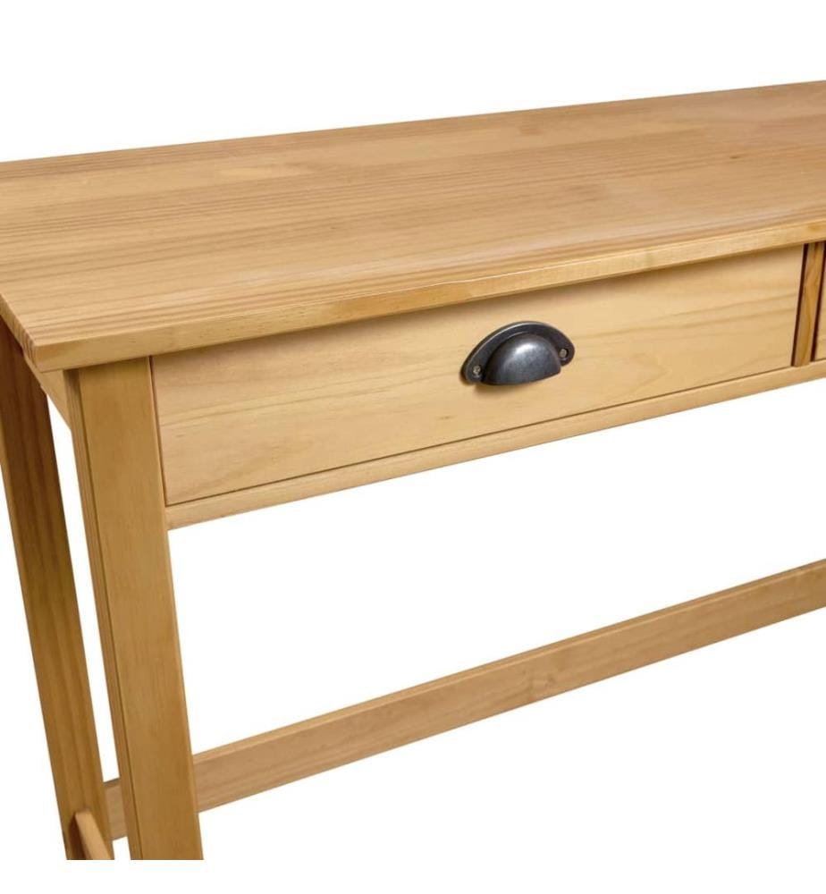 Table console Hill Range avec 2 tiroirs 110x45x74 cm Pin solide
