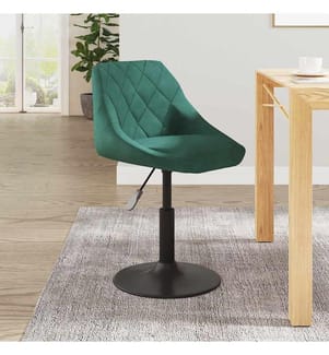 Chaise de salle à manger Vert foncé Velours